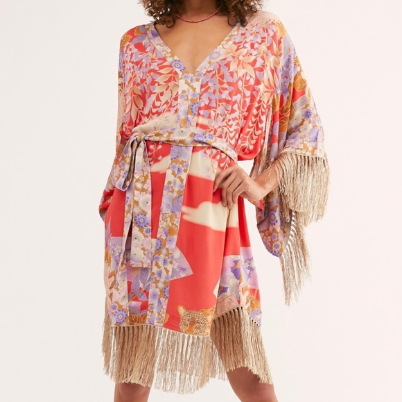New spell x free people willow tassel mini dress S - Picture 10 of 11